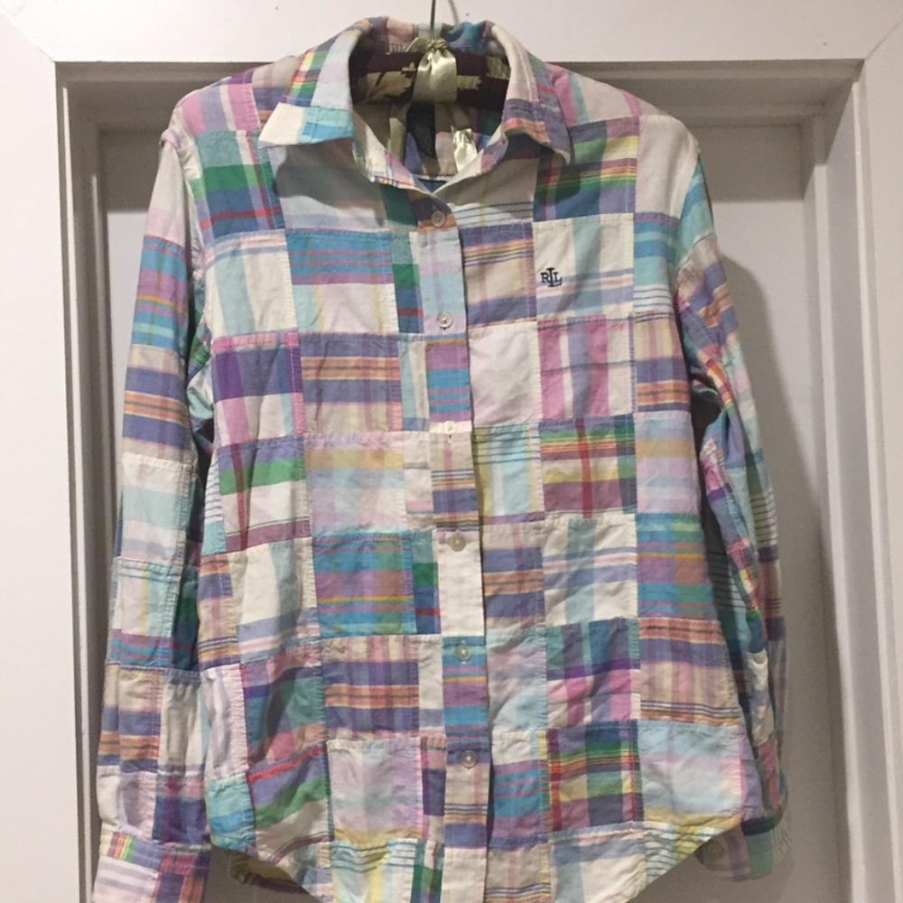 Ralph Lauren madras quilted plaid shirt